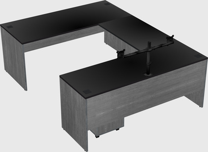 U-shaped desk