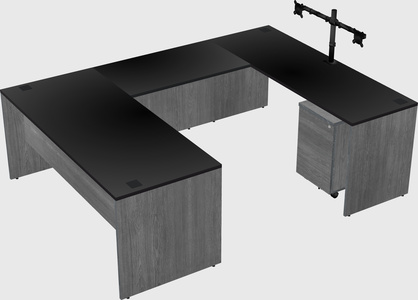 U-shaped desk