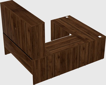 U-shaped desk
