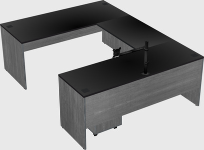 U-shaped desk