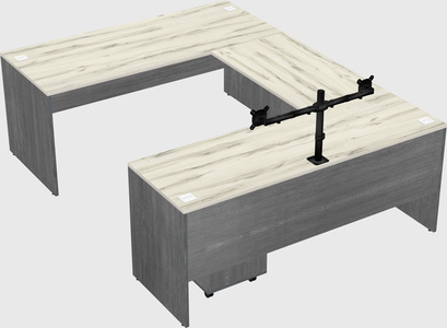 U-shaped desk