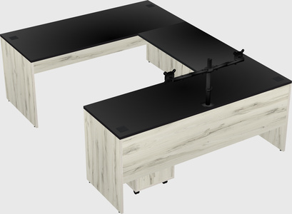 U-shaped desk