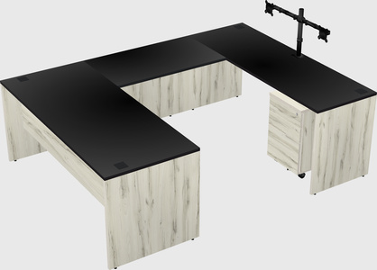 U-shaped desk
