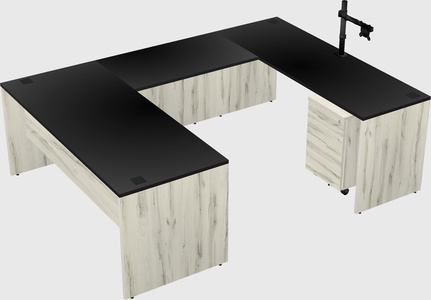U-shaped desk