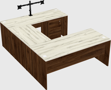 U-shaped desk