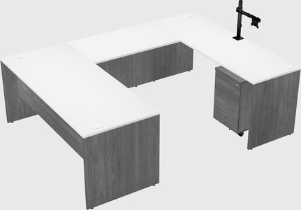 U-shaped desk