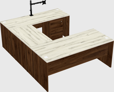 U-shaped desk