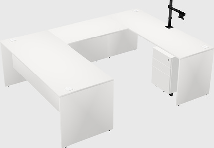 U-shaped desk