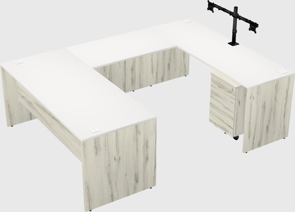 U-shaped desk