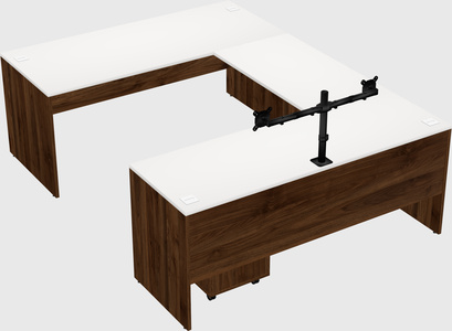 U-shaped desk