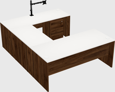 U-shaped desk