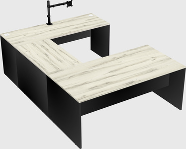U-shaped desk