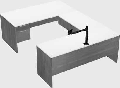 U-shaped desk