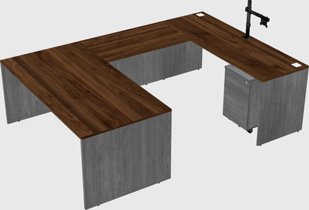 U-shaped desk