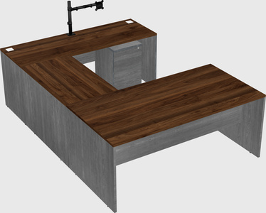 U-shaped desk