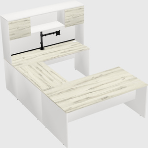 U-shaped desk