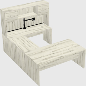 U-shaped desk