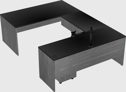 U-shaped desk