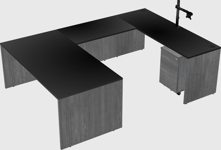 U-shaped desk