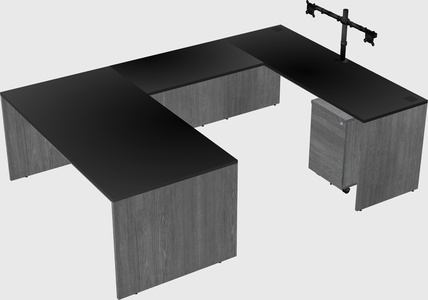 U-shaped desk