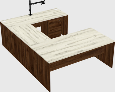 U-shaped desk