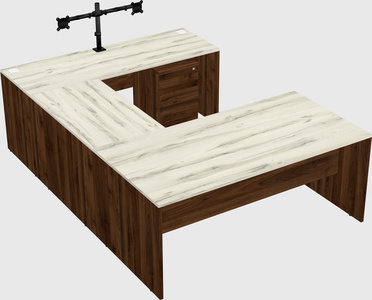 U-shaped desk