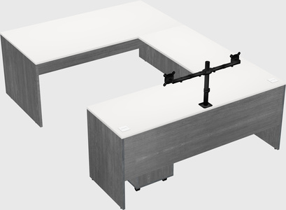U-shaped desk