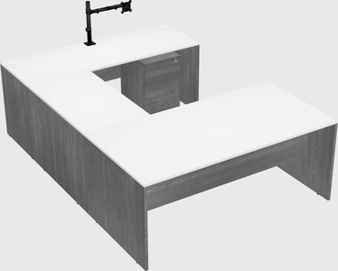 U-shaped desk