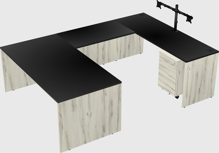U-shaped desk