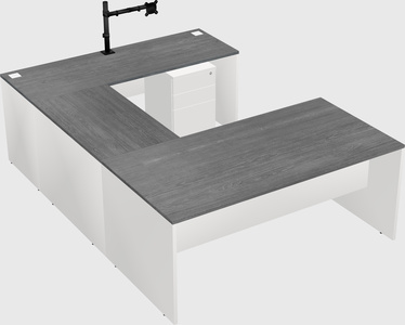 U-shaped desk