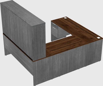 U-shaped desk