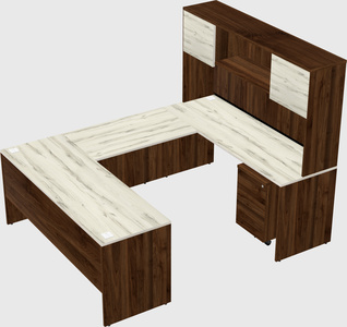 U-shaped desk