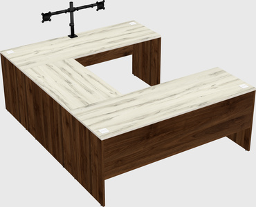 U-shaped desk