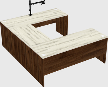 U-shaped desk