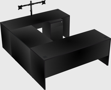 U-shaped desk