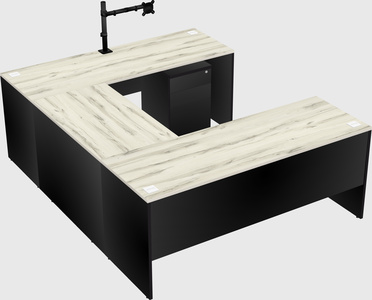 U-shaped desk