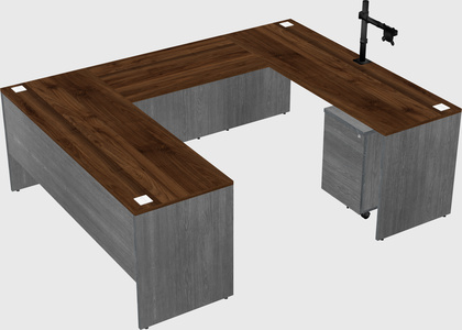 U-shaped desk