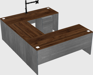 U-shaped desk