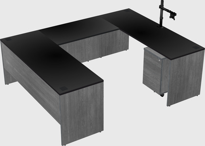 U-shaped desk