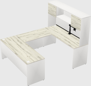 U-shaped desk