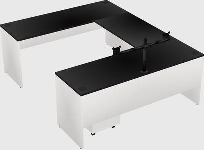 U-shaped desk