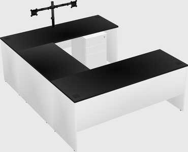 U-shaped desk