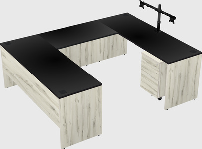 U-shaped desk