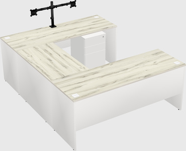 U-shaped desk