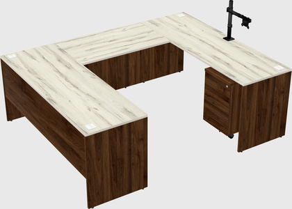 U-shaped desk