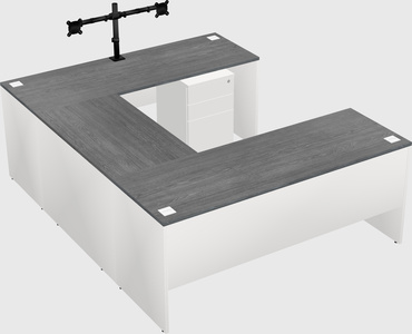 U-shaped desk