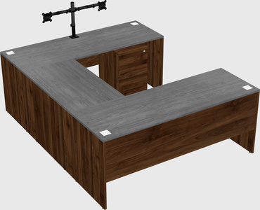 U-shaped desk