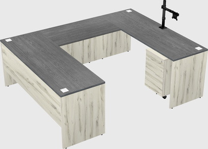 U-shaped desk