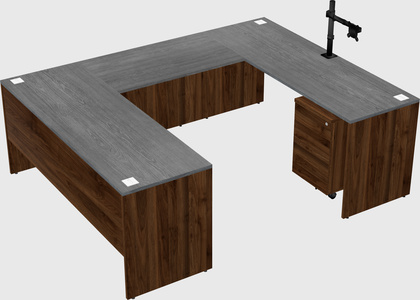 U-shaped desk