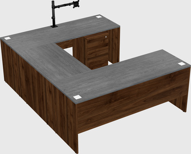 U-shaped desk